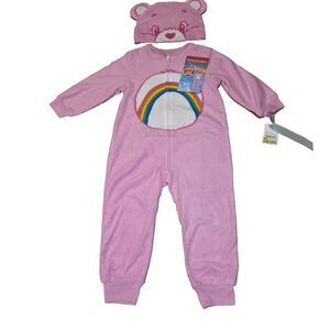 Care Bears Pink Costume CHEER BEAR With Hat Toddler Girl Size 2T NEW